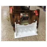 Towel rack with mirror / coat hanger