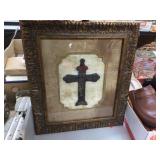 Framed cross 13.5"x15.5"
