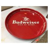 Budweiser King of Beers metal serving tray