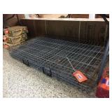 Large collapsible metal kennel with metal bottom