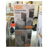 2 boxes of HDX 16 gallon Compactor bags
