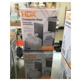 2 boxes of HDX 16 gallon Compactor bags