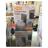 2 boxes of HDX 16 gallon Compactor bags