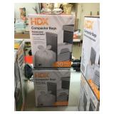 2 boxes of HDX 16 gallon Compactor bags