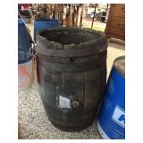 Small wood keg 11 inch diameter x 17 inches tall