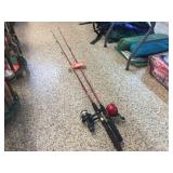 2 fishing poles & reels