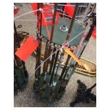 Round fishing pole display