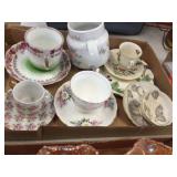 Assorted cups & saucers