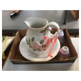 Pitcher, bowl & assorted