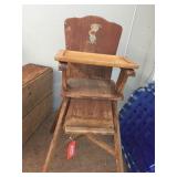 Wood high chair