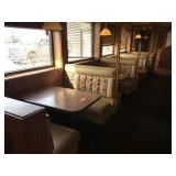 Row of booths 46 inches wide