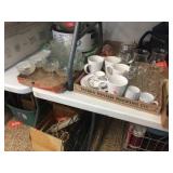 2 boxes of glasses, plates & cups