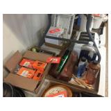 2 boxes of nails, lamp oil & assorted