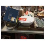 Pampered Chef bowl, hot pot express & assorted