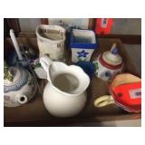 Candles, teapots & assorted