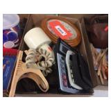 Clocks, calculators & desk lamp