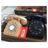 Rotary dial telephones