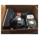 Rotary dial telephones