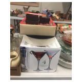 Martini glasses & bar related items