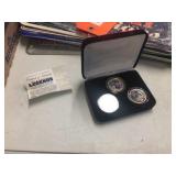 3 Baseball Legends painted quarters