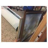 Painting on canvas, framed decorator picture