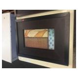 Framed Helena abstract art 17x23.5