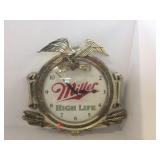 Miller High Life clock 15x16