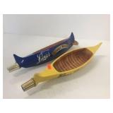 2 Leinenkugels canoe tap handles