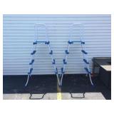 Double sided pool ladder