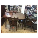 Formica top table & 4 chairs 46x35