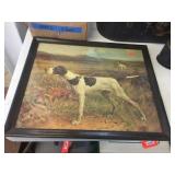 Framed dog picture 19x16