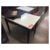 Enamel top table - drawer is missing