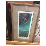 Framed signed abstract art 1/1