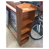 Wood stand w/shelves 13.5x7x48