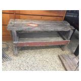 Wood bench 38x13x19