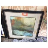 Pair of framed artwork 36"x36"