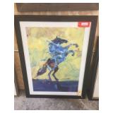 Framed horse artwork 34"x45"