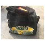 Packer  undrilled bowling ball in bag