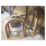 2 Large candle holders -  17" and 22" tall