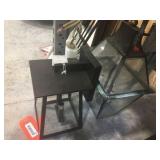 2 Wall mount light fixtures - ONE HAS CRACKED GLAS