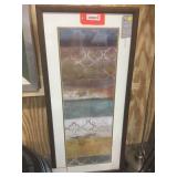 2 Framed artwork 19.5"x42"