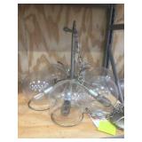 Hanging light fixture with glass globes