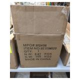 Light fixture in box / tall glass shade 14"x6"