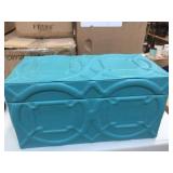 Leather like hinged box 13"x7"x7"