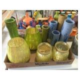 Assorted candle holders / ceramic vases