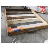 Wood handled tray 18"x18"