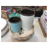 4 Wood trays with deer head painted on them -