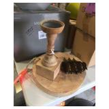 Bird napkin holders / wood cutting block / candle