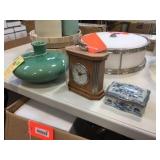 Clock / jewelry tray / stoneware vase