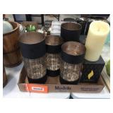 LED glass candle holders / switch candles